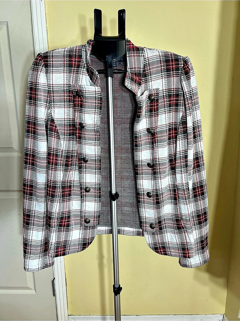 Tommy Hilfiger Women’s Plaid Blazer Jacket – Size Large